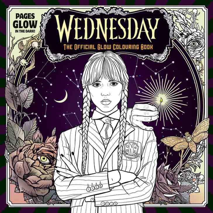Wednesday: Official Glow Colouring Book book cover