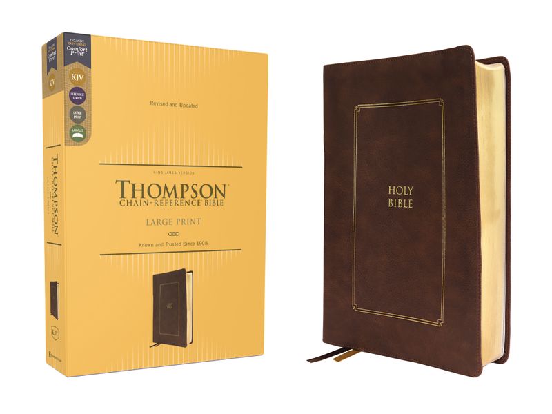 KJV Thompson Chain-reference Bible, Large Print, Red Letter, Comfort Print ( Brown)