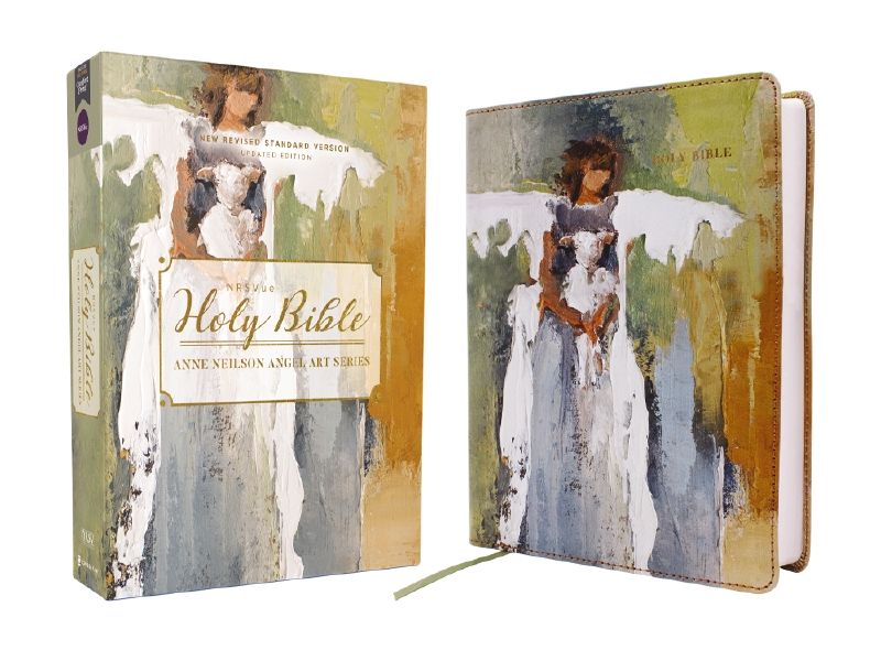 NRSVue, Holy Bible, Anne Neilson Angel Art Series, Leathersoft, Multi-color, Comfort Print