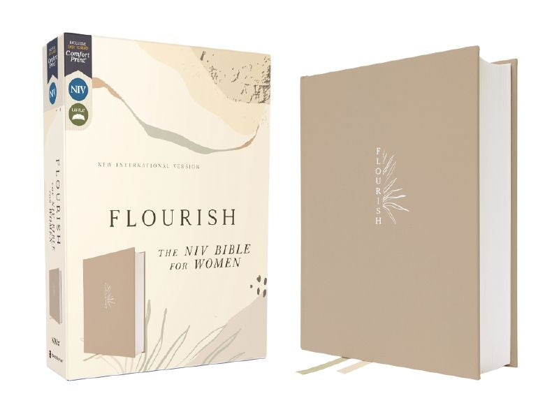 Flourish: The NIV Bible for Women, Cloth over Board, Comfort Print [Cream]