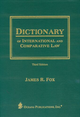 Dictionary of International and Comparative Law book cover