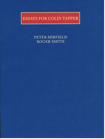 Essays for Colin Tapper book cover