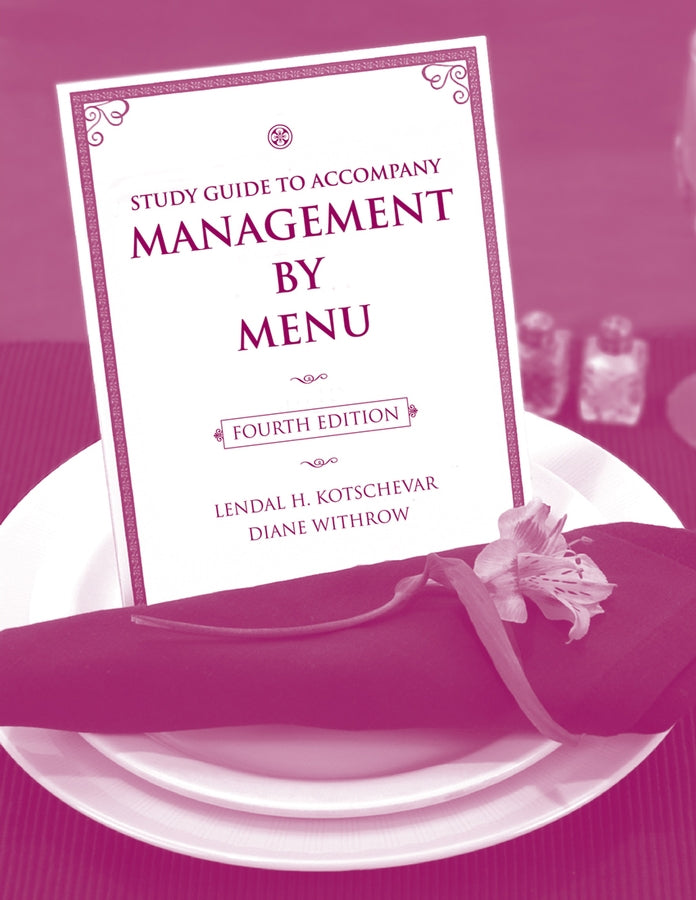 Management by Menu, 4e Study Guide cover