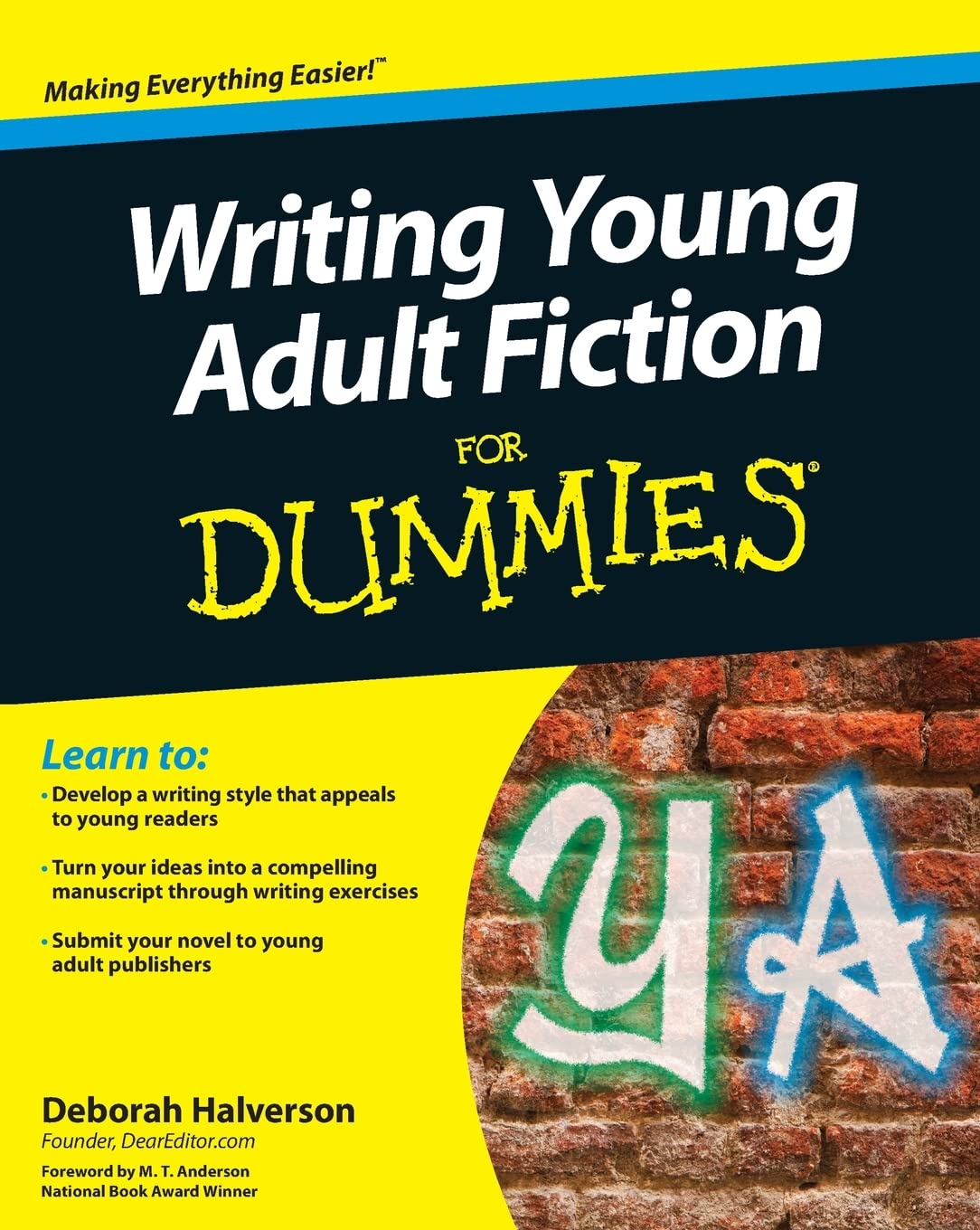 Writing Young Adult Fiction For Dummies cover