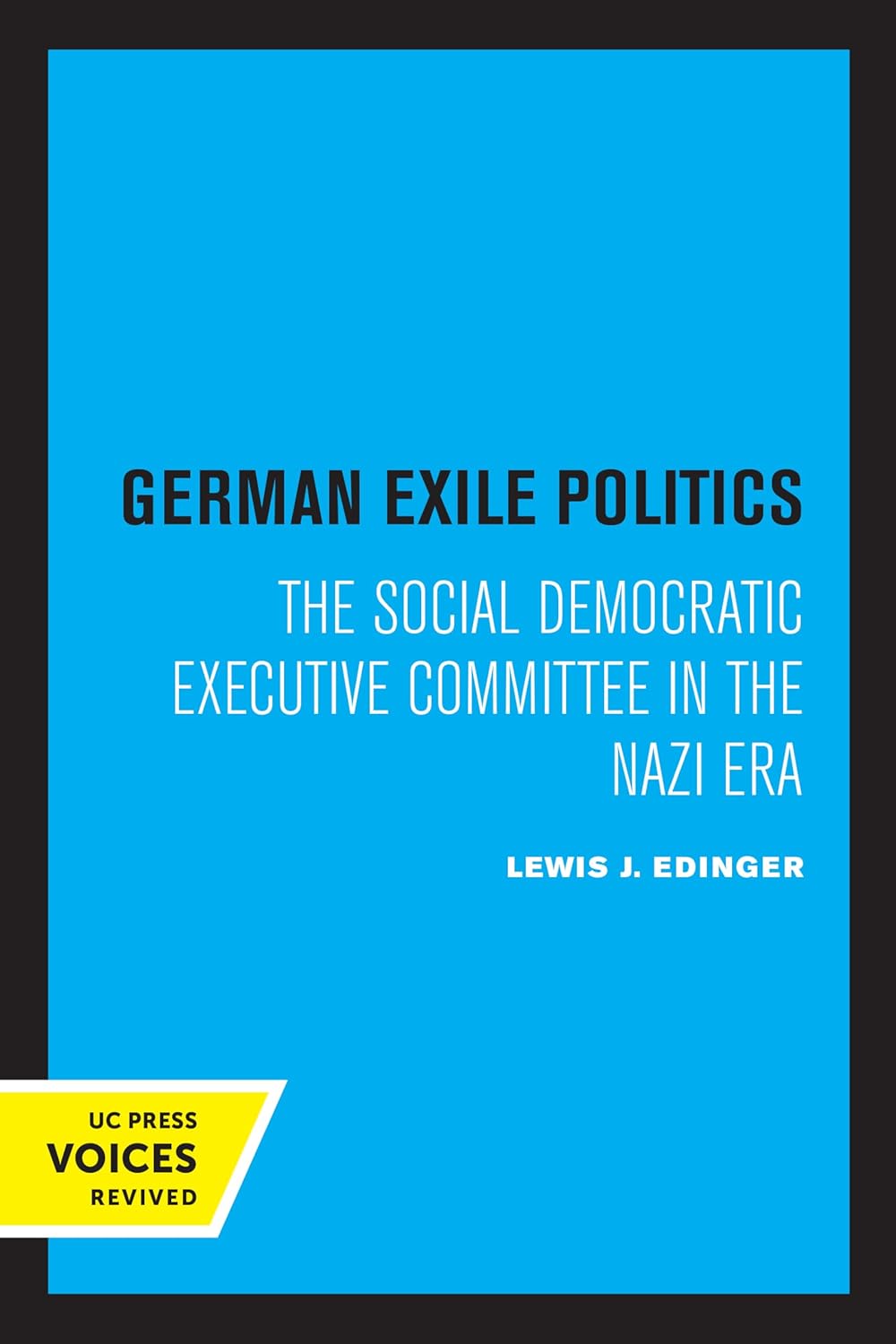 German Exile Politics: The Social Democratic Executive Committee in the Nazi Era cover