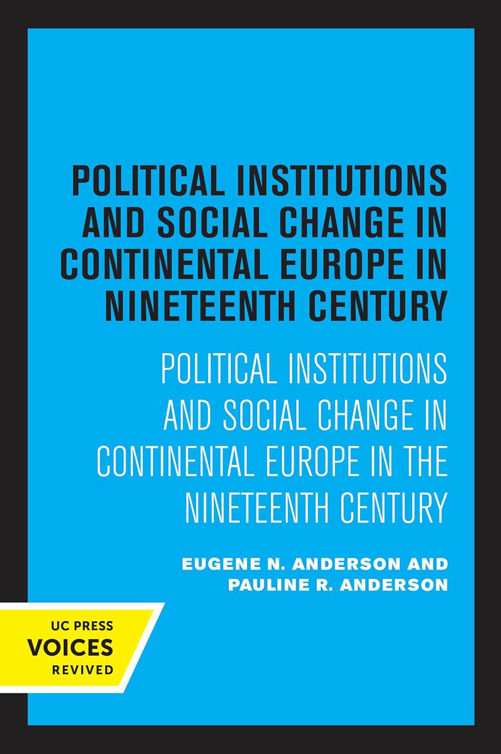 Political Institutions and Social Change in Continental Europe in the Nineteenth Century cover
