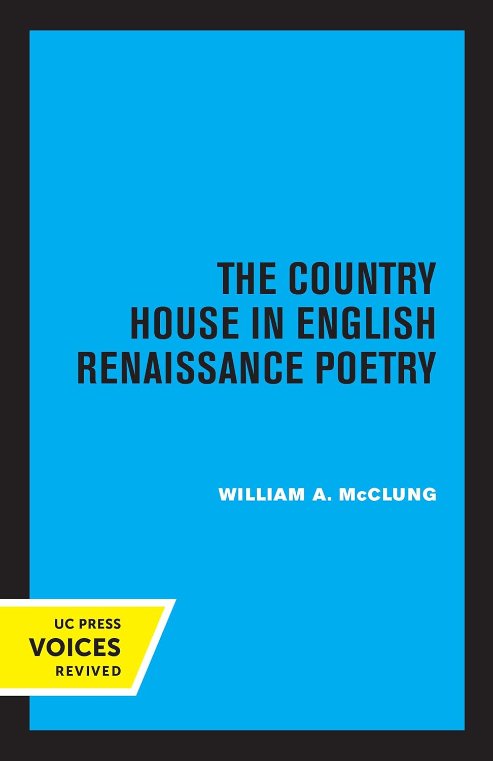 The Country House in English Renaissance Poetry cover