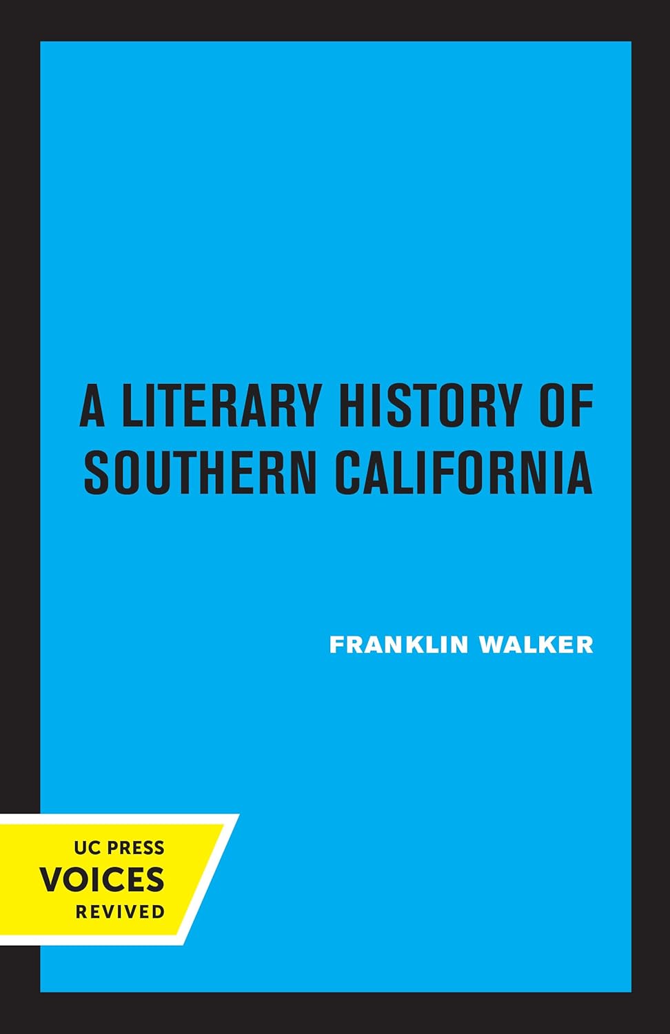 A Literary History of Southern California cover