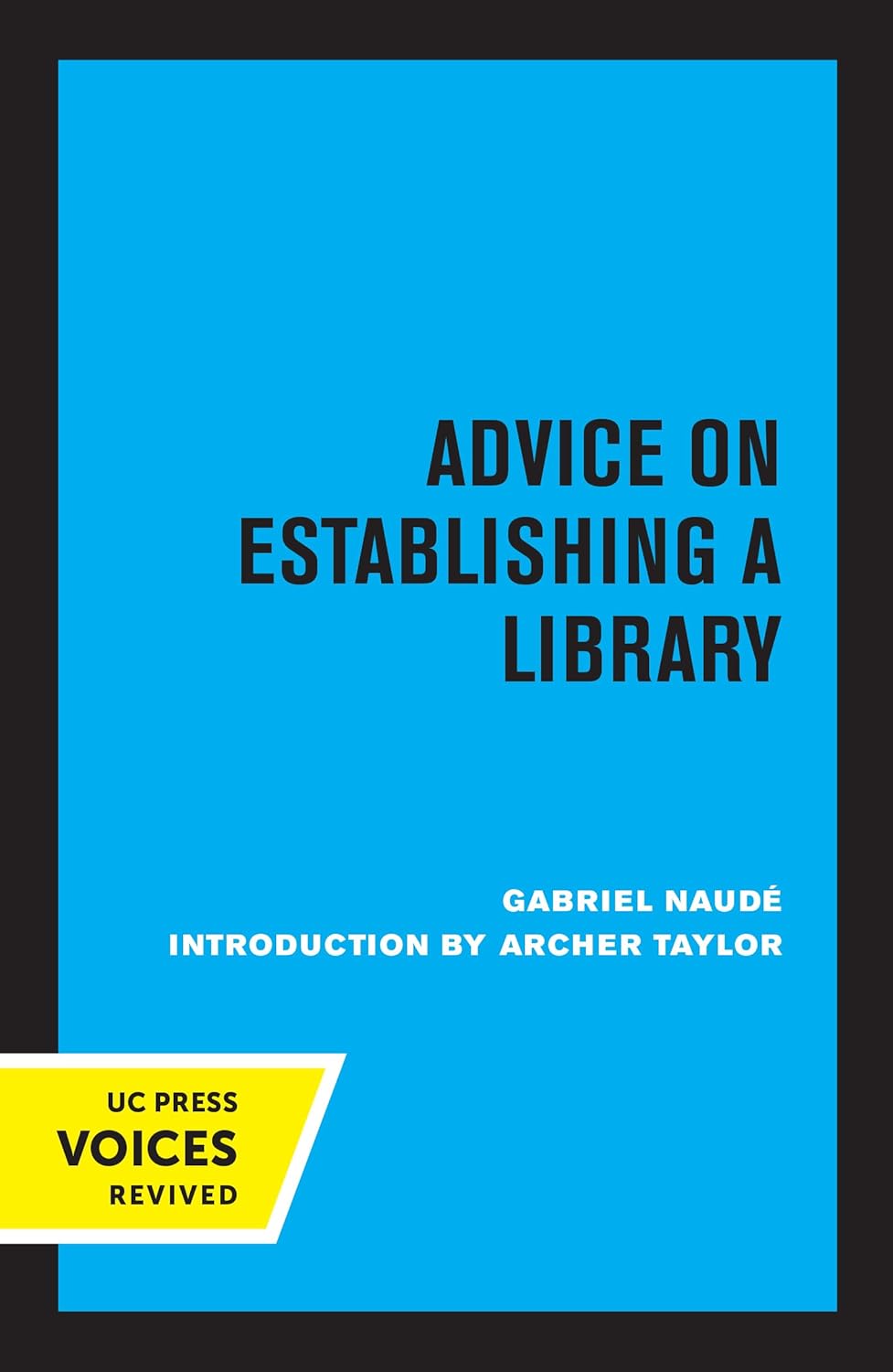 Advice on Establishing a Library cover