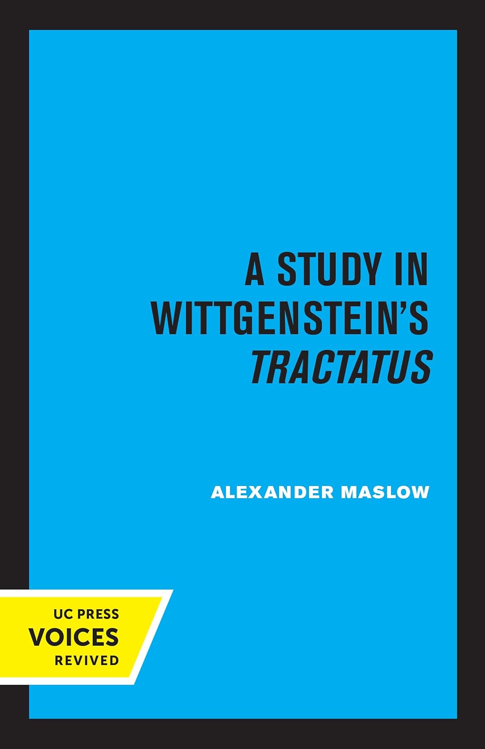 A Study in Wittgenstein's Tractatus cover