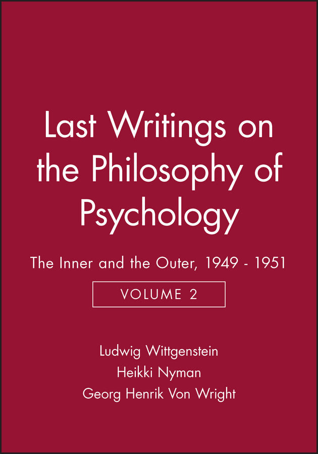 Last Writings on the Philosophy of Psychology