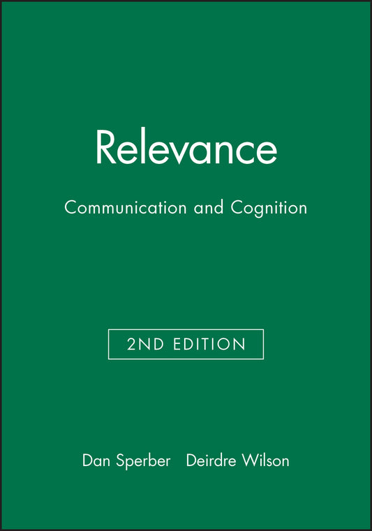 Relevance: Communication and Cognition cover