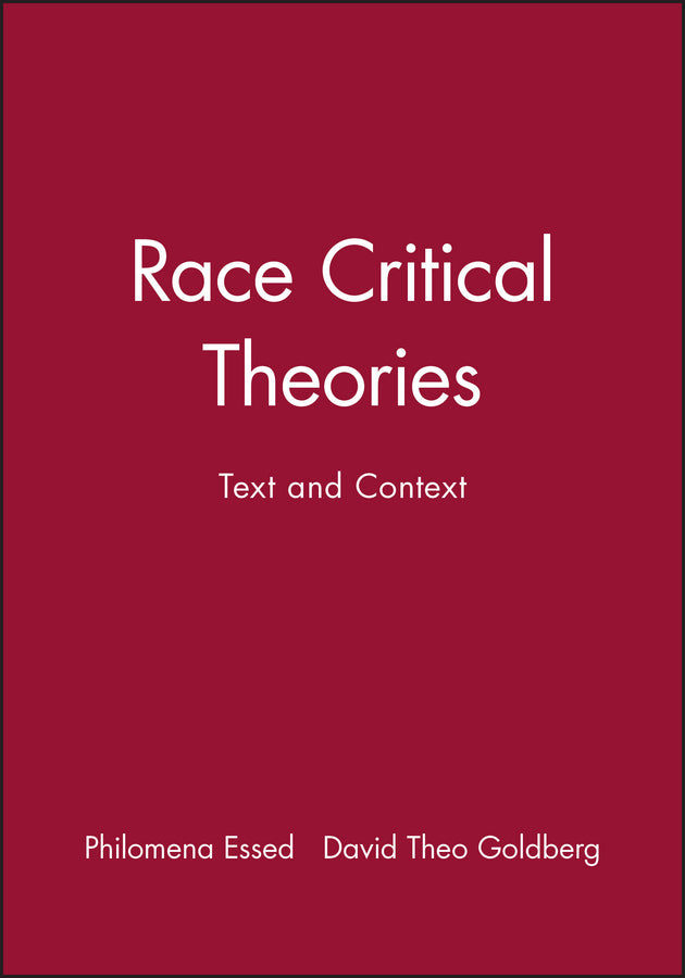 Race Critical Theories: Text and Context cover
