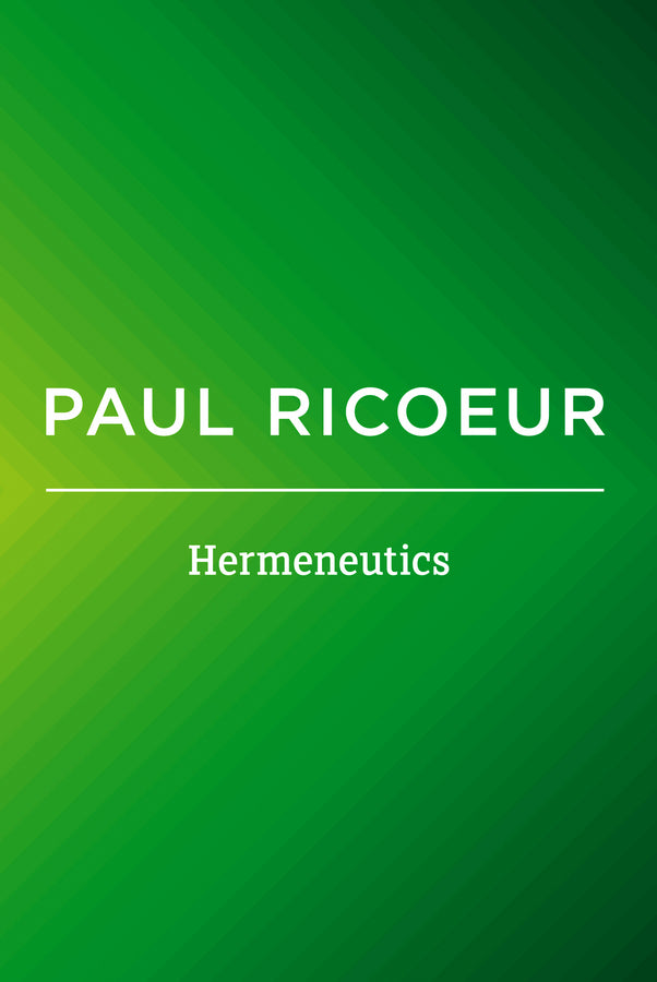 Hermeneutics: Writings and Lectures cover
