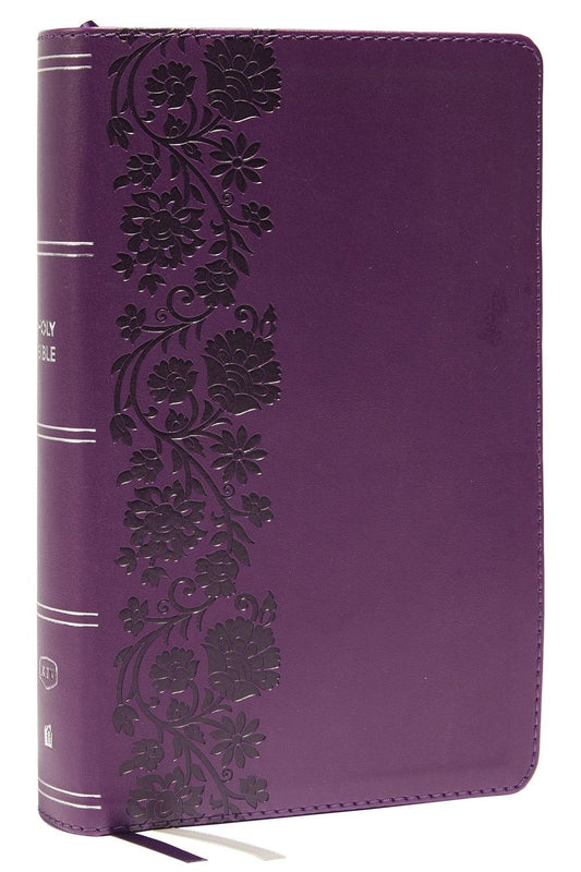 KJV, Personal Size Large Print Single-Column Reference Bible, Leathersoft, Red Letter, Thumb Indexed, Comfort Print: Holy Bible, King James Version [Purple]