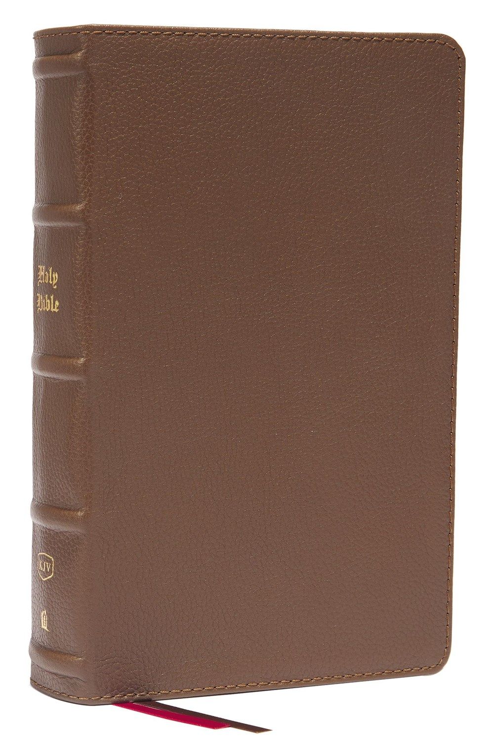 KJV, Personal Size Large Print Single-Column Reference Bible, Genuine Leather, Red Letter, Comfort Print: Holy Bible, King James Version [Brown]