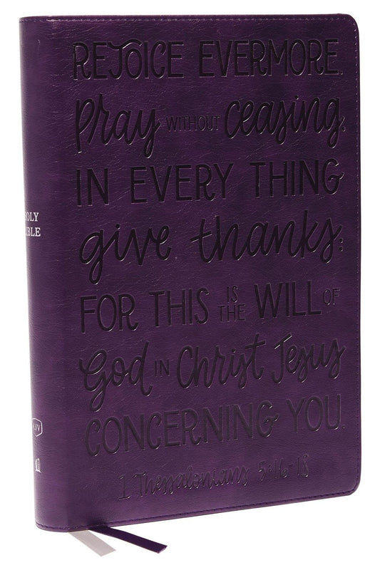 KJV, Center-Column Reference Bible, Verse Art Cover Collection, Leathersoft, Red Letter, Thumb Indexed, Comfort Print: Holy Bible, King James Version [Purple, Large Print]