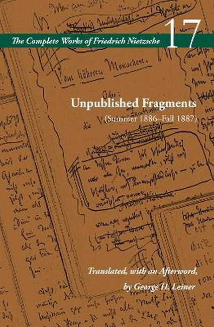 Unpublished Fragments (Summer 1886-Fall 1887) cover