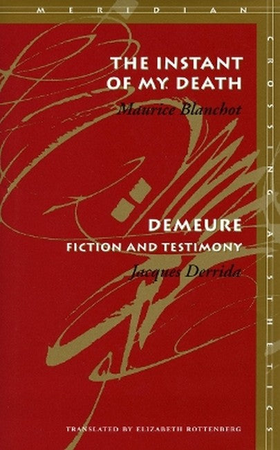 The Instant of My Death /Demeure cover