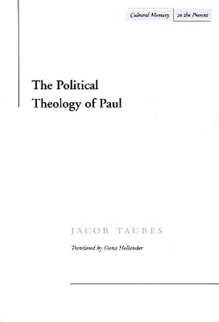 The Political Theology of Paul cover