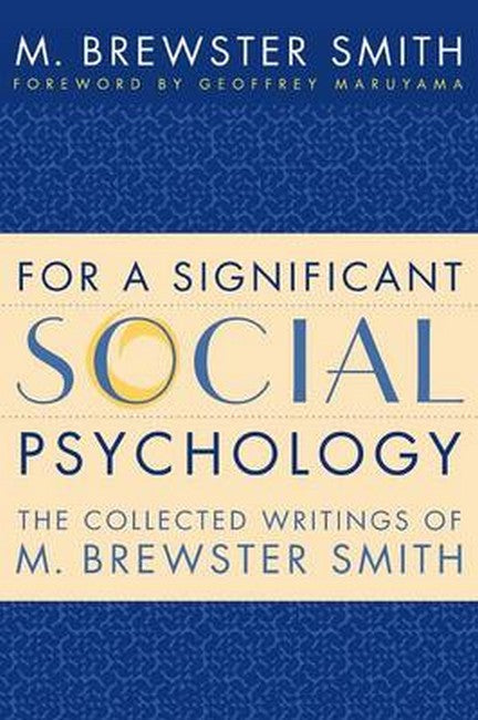 For a Significant Social Psychology cover
