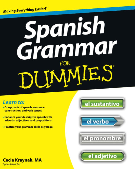 Spanish Grammar For Dummies cover