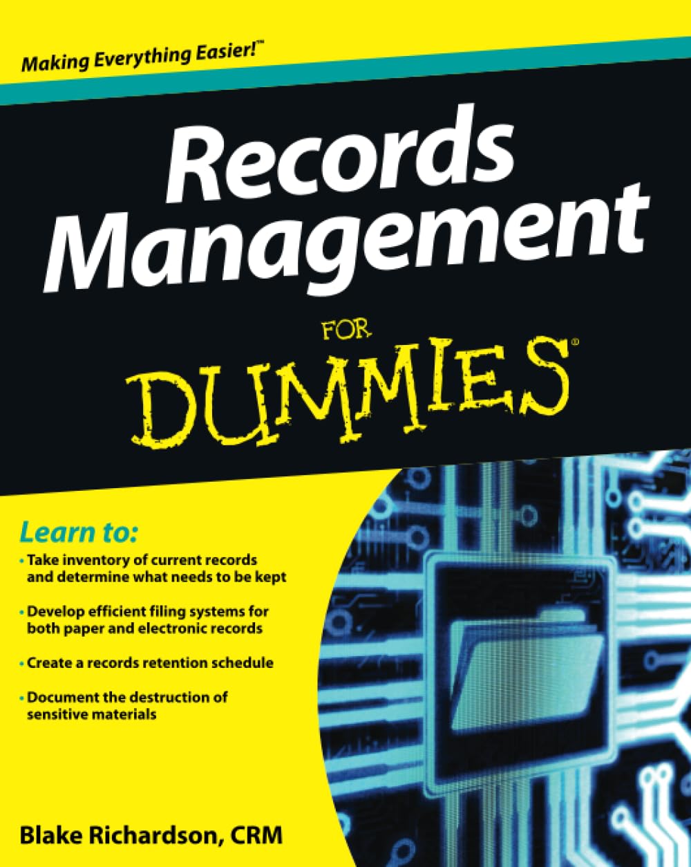 Records Management For Dummies cover