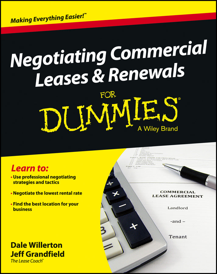 Negotiating Commercial Leases & Renewals For Dummies cover
