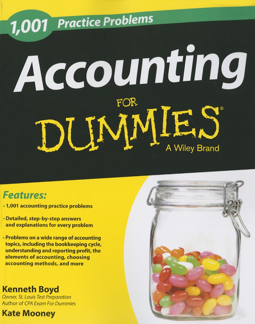 Accounting: 1,001 Practice Problems For Dummies cover