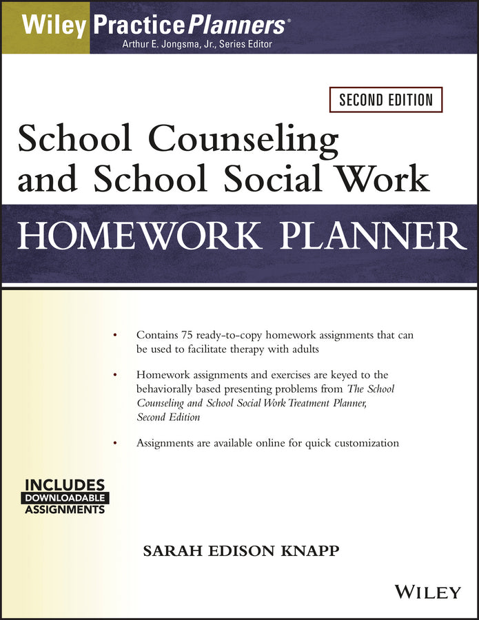 School Counseling and Social Work Homework Planner (with Download) cover