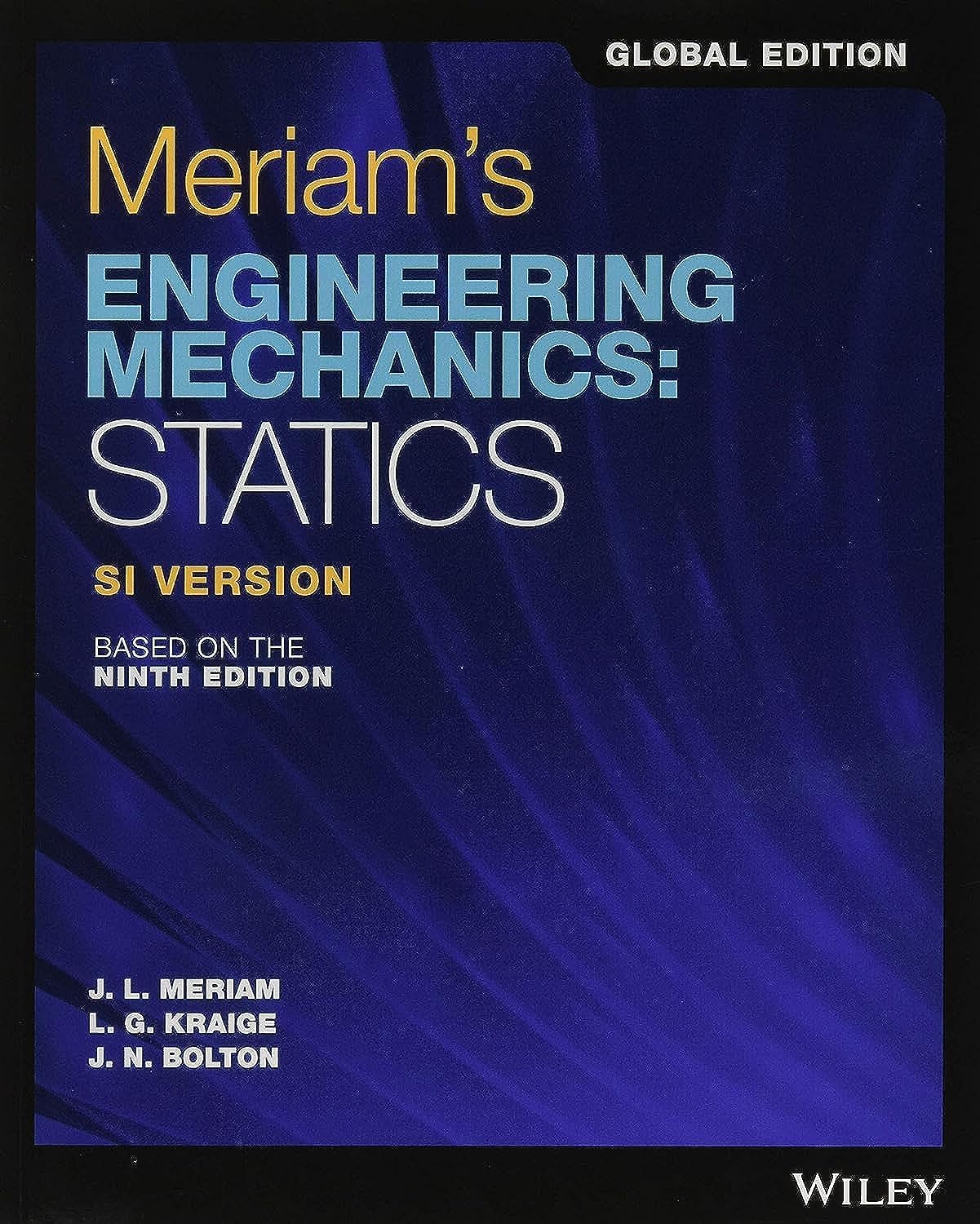 Meriam's Engineering Mechanics: Statics, Global Edition cover
