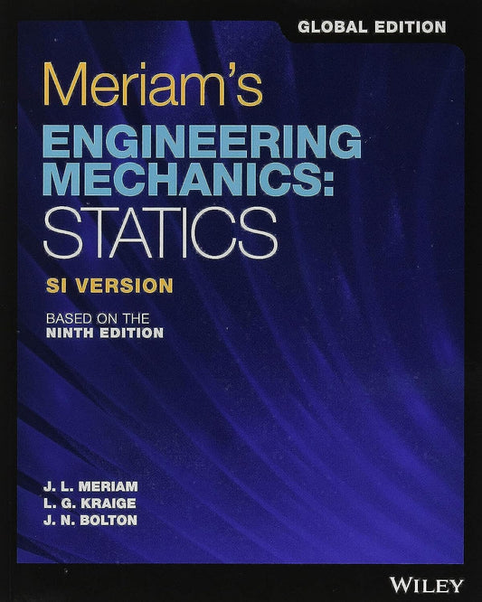 Meriam's Engineering Mechanics: Statics, Global Edition cover