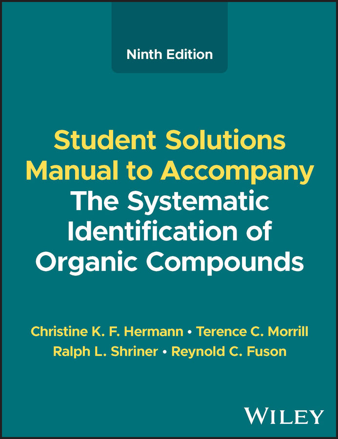 The Systematic Identification of Organic Compounds, Student Solutions Manual cover