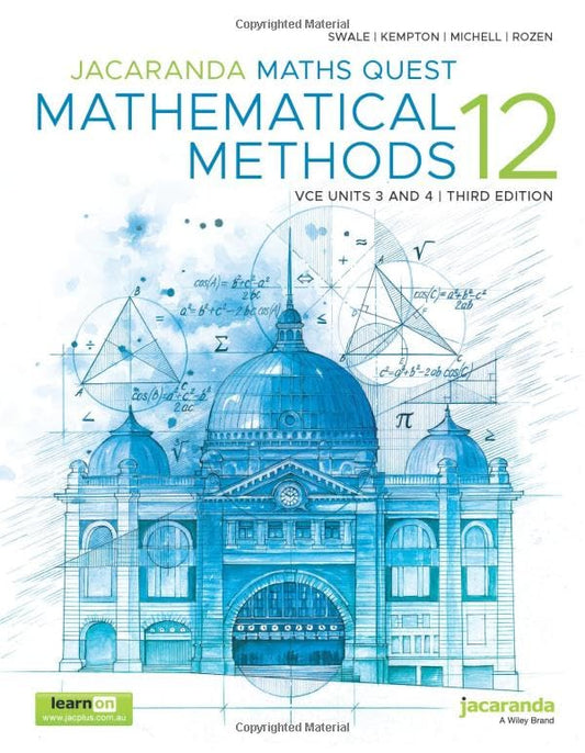 Jacaranda Maths Quest 12 Mathematical Methods VCE Units 3 and 4 3e learnON and Print