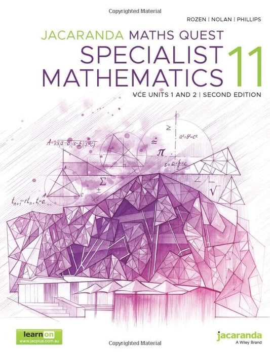 Jacaranda Maths Quest 11 Specialist Mathematics VCE Units 1 and 2, 2e learnON & Print