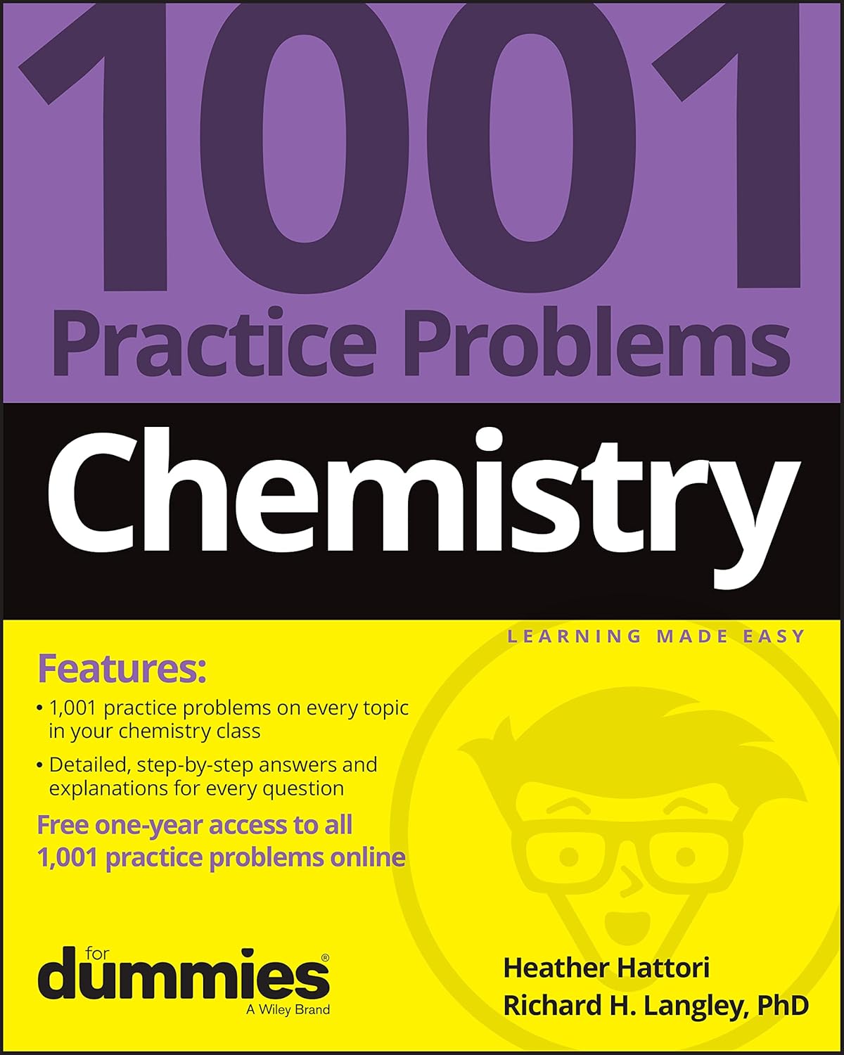 Chemistry: 1001 Practice Problems For Dummies (+ Free Online Practice) cover