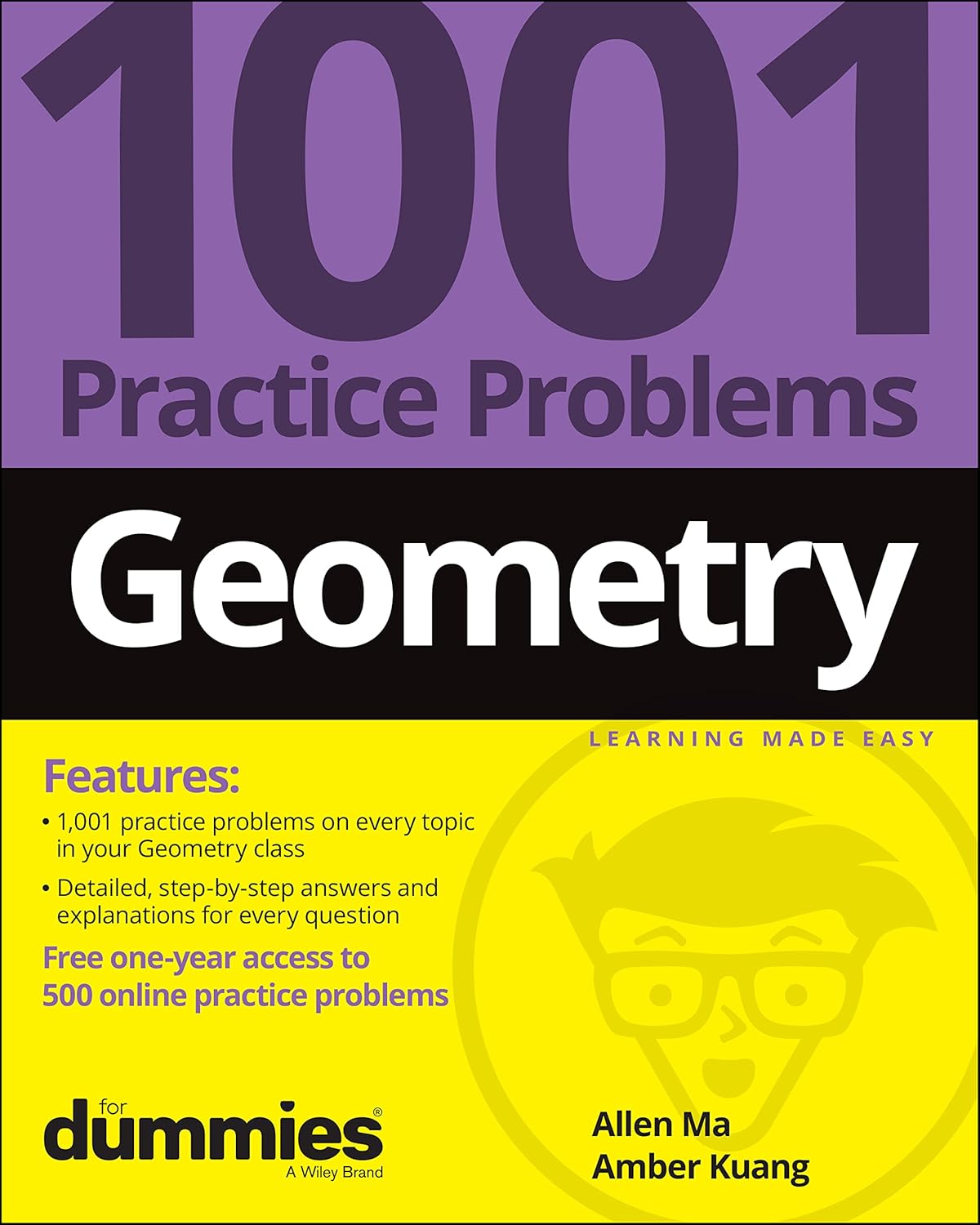 Geometry: 1001 Practice Problems For Dummies (+ Free Online Practice) cover