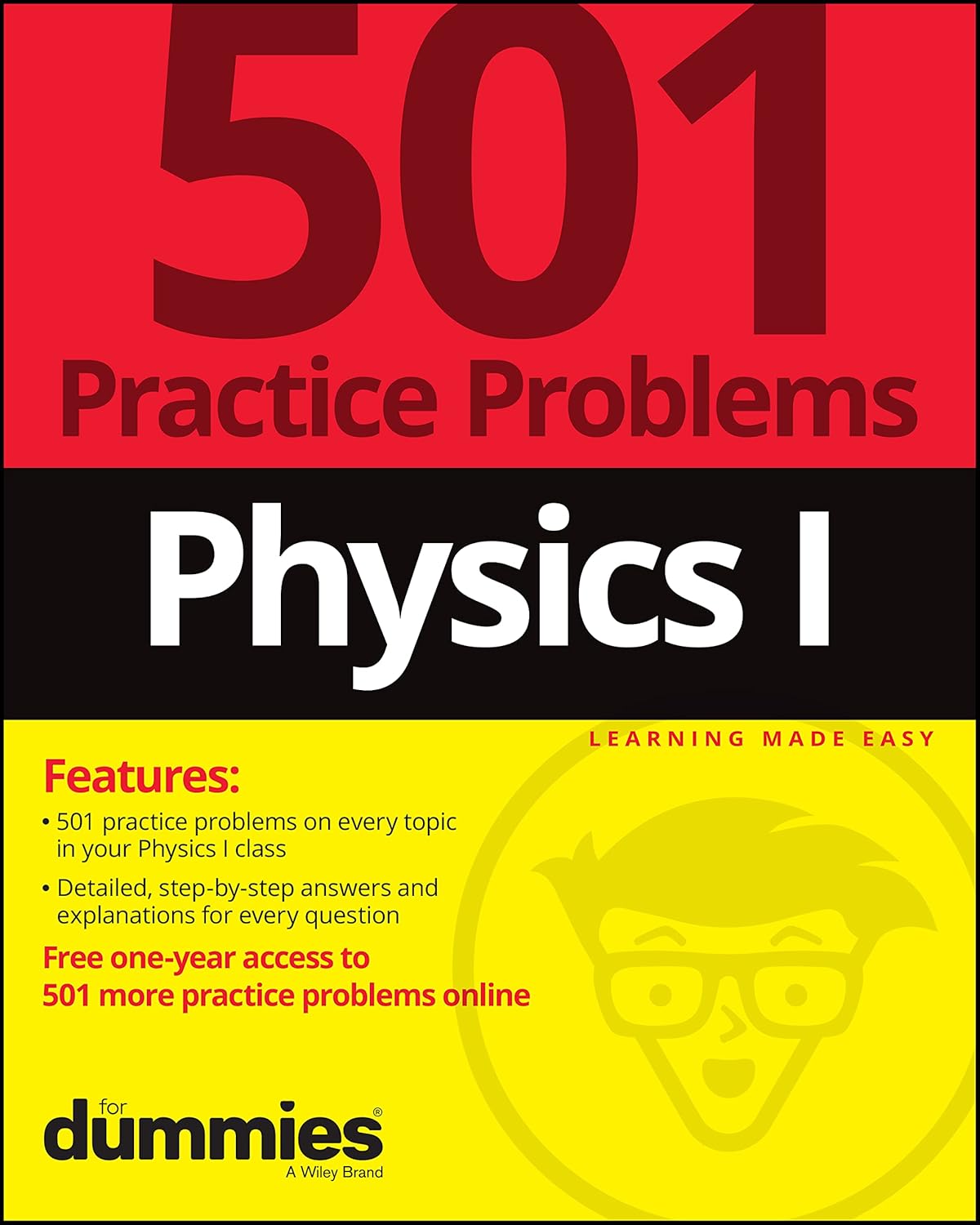 Physics I: 501 Practice Problems For Dummies (+ Free Online Practice) cover