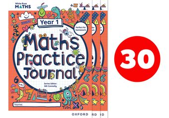 White Rose Maths Practice Journals Year 1 Workbooks: Pack of 30 book cover