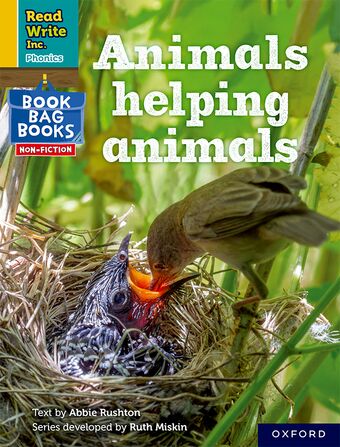 RWI PHON: BBB NF YELLOW 1 Animals Helping Animals book cover