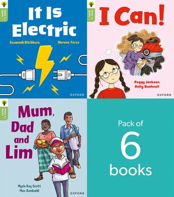 Oxford Reading Tree Green Sparks: level 1+ LEVEL 1+ PACK of 6 book cover