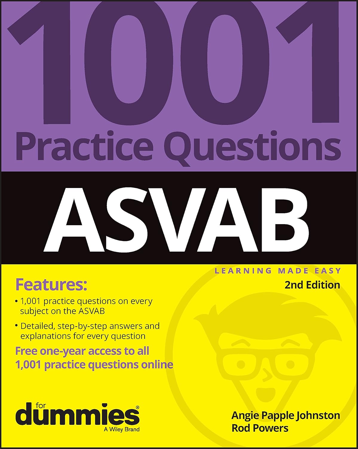 ASVAB: 1001 Practice Questions For Dummies (+ Online Practice) cover