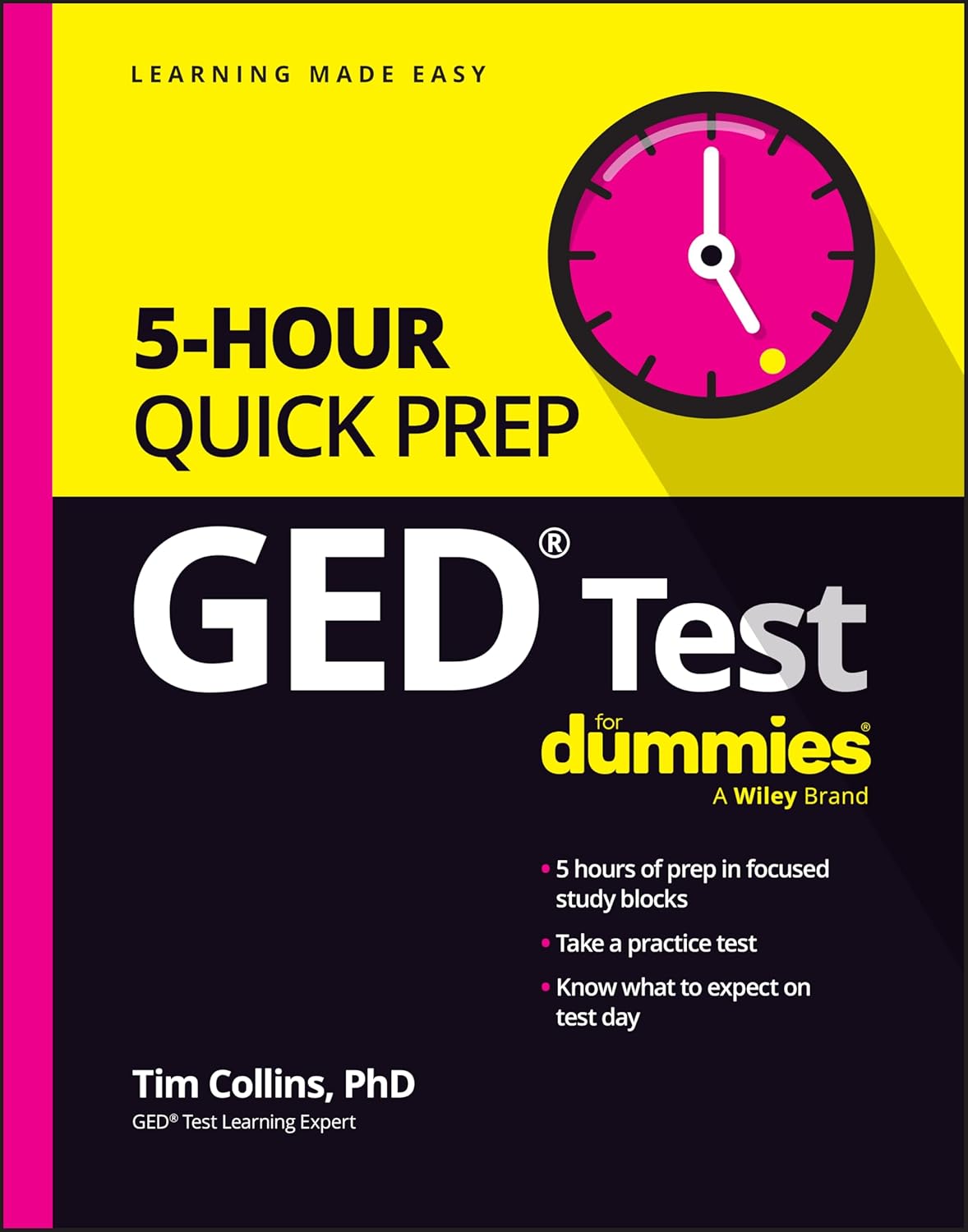 GED Test 5-Hour Quick Prep For Dummies cover