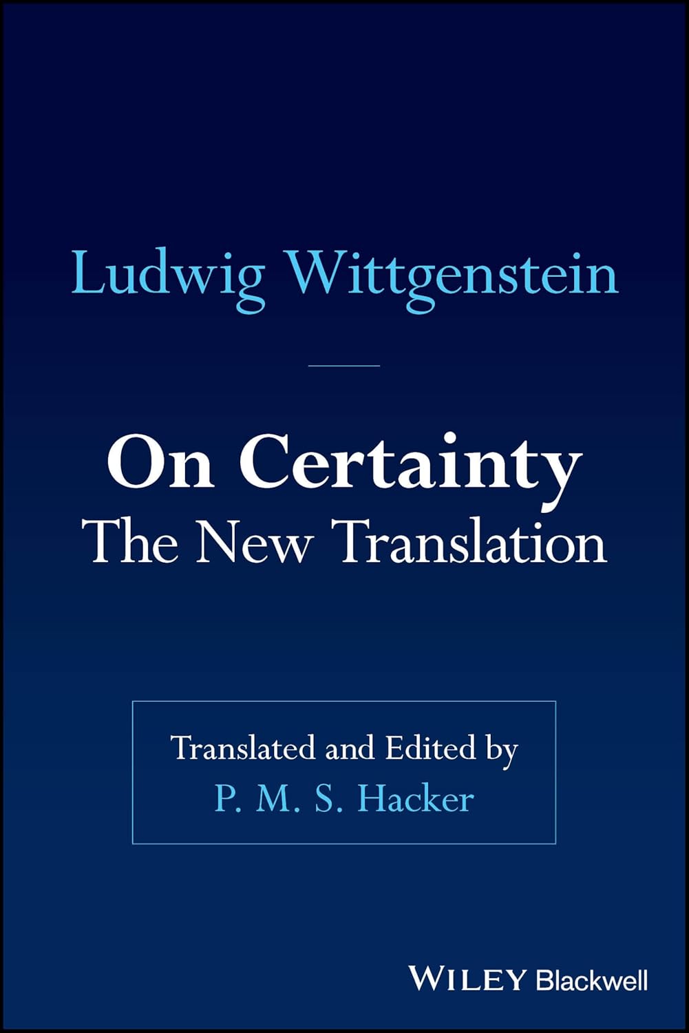 On Certainty: The New Translation cover