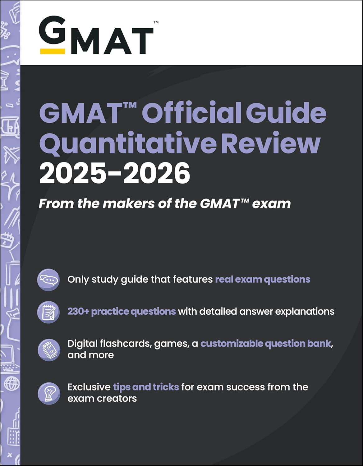 GMAT Official Guide Quantitative Review 2025-2026: Book + Online Question Bank cover