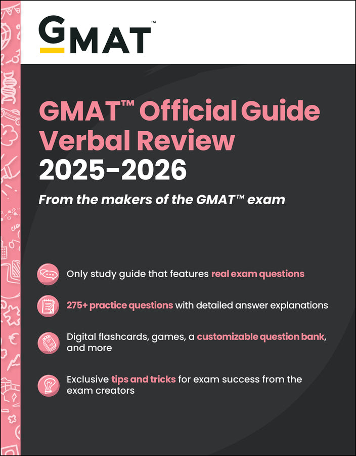 GMAT Official Guide Verbal Review 2025-2026: Book + Online Question Bank cover