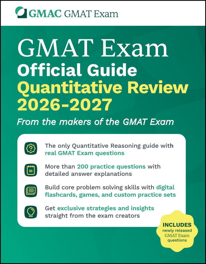 GMAT Official Guide Quantitative Review 2026 - 2027: Book + Online Question Bank cover