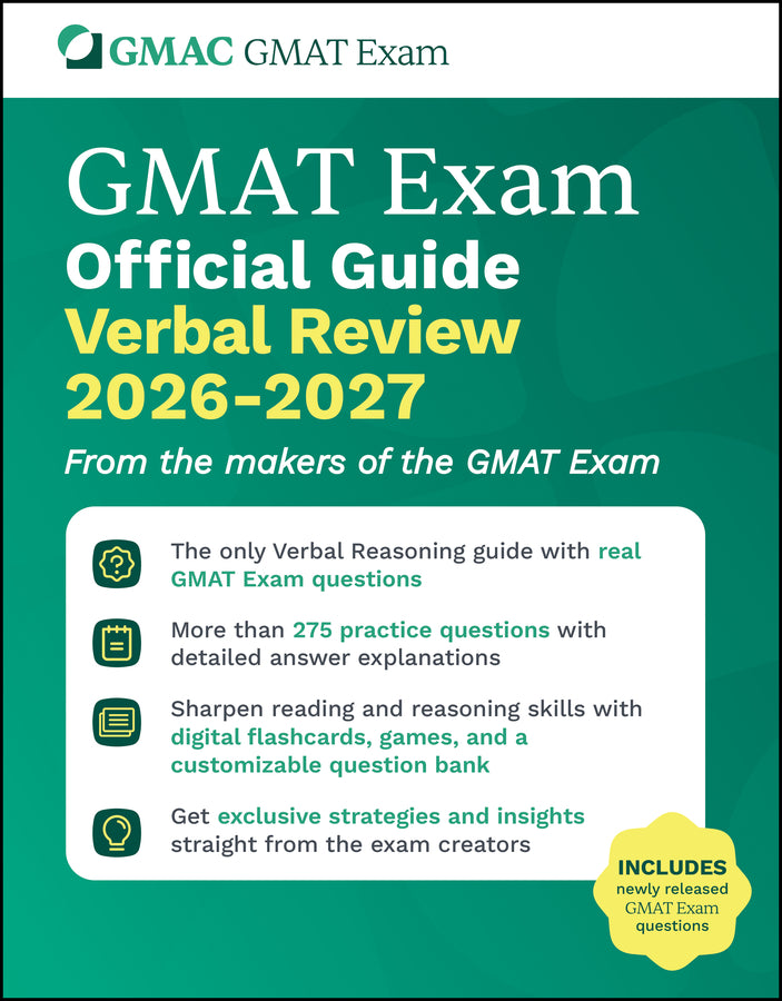 GMAT Official Guide Verbal Review 2026 - 2027: Book + Online Question Bank cover