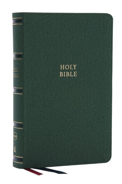 NKJV, Single-Column Reference Bible, Verse-by-verse, Red Letter, Comfort Print [GREEN]