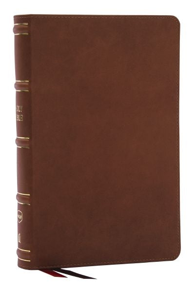 Nkjv, Single-column Reference Bible, Verse-by-verse, Red Letter, Comfort Print (thumb Indexed) [brown]